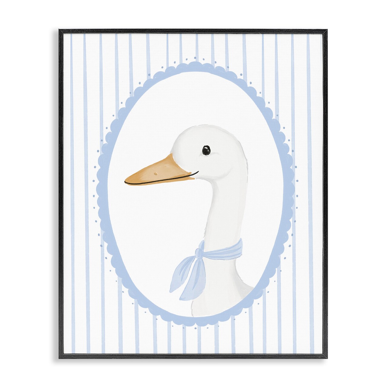 Stupell Industries Dainty Bordered Duck Framed Giclee, design by Cherrywood Lane
